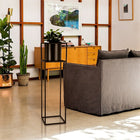 CTG Brands Rectangular Glossy Wall Tile, Black, Grey, 6 Pack-Dimensions du pot: le pot de fleurs intérieur mesure 15,2cm D x 18,4cm H (6" D x 7,25" H), parfait pour vos prochaines plantes d'intérieur