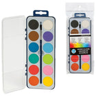 Merangue – Ensemble de peinture aquarelle avec 12 couleurs assorties-Inclus un pinceau.
