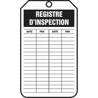 Accuform Signs - Étiquettes De Sécurité D'Inspection Et De Contrôle De L'État De L'Équipement, 3-1/8 L x 5-7/8po H, paquet de 25-Hauteur 5-7/8po