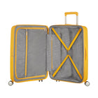 American Tourister - Curio Spinner Grand - Jaune Doré-La serrure intégrée approuvée par la TSA offre une sécurité supplémentaire lors de l’enregistrement de vos bagages