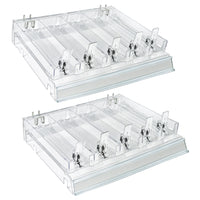 Azar - Plateau cosmétique à bac à diviseur court réglable - Clear - Paquet de 2-Vendu en paquets de: 2