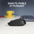 Logitech - Souris sans fil M170 2,4 GHz avec mini-récepteur USB - Noir-Profitez d'une longévité de 12 mois avant de procéder au remplacement de la pile AA