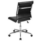 Flash Furniture Chaise De Bureau Pivotante Exécutive Sans Bras Leathersoft-Noir (BT20595MNABK)-Siège rembourré avec mousse ignifuge CAL 117