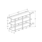 Monarch Specialties - 2218 Table D'Appoint 48 po L - Console Taupe Foncé/Metal Noir-Dimensions du produit: 47,25 pouces L x 12 pouces L x 34 pouces H