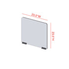 Avant de pare-haleine modulaire Mark Maker - Acrylique transparent 1/4" - panneau de 23,5" Lx23,5"H - 2 rails inférieurs de 4"-Fabriqué à partir d'acrylique transparent de 1/4".
