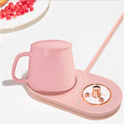 Habitu Chauffe-Tasse Électrique Rétro avec Tasse et Couvercle-Rose-Bouton de minuterie: Trois options sont offertes : 2 heures, 4 heures et 6  heures