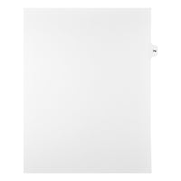 Markmaker - Intercalaires imprimes Legal, Blanc, 1/15th coupe, format lettre, sans trous, 25 tabs/PQT, 5 PQT/Boite, Numero 79-Intercalaires imprimes Legal