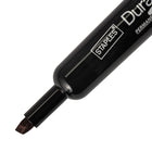 Staples - Marqueurs indélébiles − Pointe biseautée − Noir − Paquet de 12-La pointe biseautée permet de tracer des traits minces ou larges  