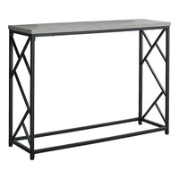 Monarch Specialties - 3532 Table D'Appoint - 44 po L/Console D'entrée Gris/Noir-Surface moderne et stylée d'aspect bois gris