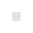 Gry Mattr - Boîte de rangement avec couvercle de 10,45 x 7,3 x 6,5 po - petite - blanche-Couvercle amovible