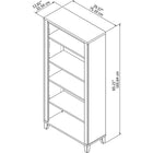 Bush® – Collection Somerset, bibliothèque à 5 tablettes, fini érable croix-Trois tablettes réglables et deux fixes 