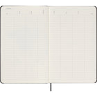 Moleskine - agenda semainier non daté  - 12 mois - grand - noir - couverture rigide - 5 x 8,25 po-Autocollants pour personnaliser vos plans, dont des autocollants année pour le dos et des autocollants mois pour les intercalaires