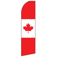 Trousse pour banderole à message Swooper avec perche et piquet, Canada-La banderole mesure environ 32 po de largeur et 132 po de hauteur; une fois pleinement assemblée, la perche s'élève à 16 pi au-dessus du sol !