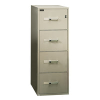 Gardex – Classeur ignifuge à 4 tiroirs, vertical, lettre, beige, 54 haut. x 16 3/4 larg. x 31 prof. (po) (GXGF-400-12-BE)-Classeur vertical ignifuge à 4 tiroirs certifié UL, 31 po prof., format légal