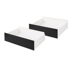 Prepac - Tiroirs de rangement Select BBQK-1303-1 sur roulettes, paq./2, noir-Fini laminé noir profond 