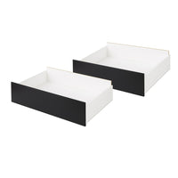 Prepac - Tiroirs de rangement Select BBQK-1303-1 sur roulettes, paq./2, noir-Fini laminé noir profond 