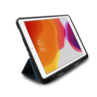 Étui JCPal DuraPro avec porte-crayon pour iPad 10,2" (Modèle 2019/2020/2021) - Bleu Saphir-Étui à rabat léger