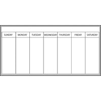 WallPops!MD – Calendrier hebdomadaire à effacement à sec-Calendrier hebdomadaire - Blanc
