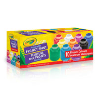 Crayola - Peinture lavable - Paquet de 10-Comprend : dix pots de 59 mL dans une palette de couleurs assorties