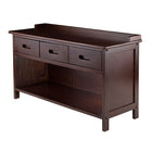 Winsome – Banc avec rangement Adriana 3 tiroirs-Ce banc vous permet d’accéder facilement aux espaces de rangement et aux trois tiroirs. Constuit à partir de bois massif et de bois composite