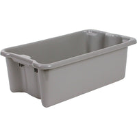 Lewis Bins + – Contenants Stack-N-NestMD Polylewton, 19,4 x 12,9 po, gris, 5/paquet-Moulage par injection de polyoléfines à impact élevé