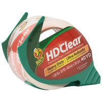 Duck - Ruban d’emballage très résistant HD Clear de marque, Clair, 48 mm x 36,6 m-Ruban d'emballage