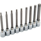 Dynamic Tools – Ensemble de 9 douilles Torx® longues, à prise de 3/8 po, T15 à T55-Inclut : T15, T20, T25, T27, T30, T40, T45, T50, T55