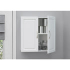 Dorel - Armoire murale 24 po, blanc-2 portes pour un rangement dissimulé