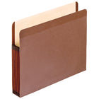 Pochette pour dossier expansible doublée Pendaflex – expansion de 5 1/4 po – format lettre – fibre rouge-Les pochettes expansibles haut de gamme sont construites pour durer plus longtemps que les pochettes pour dossier normales