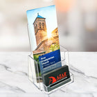 Azar Displays – Porte-documentation à trois pans avec porte-cartes professionnelles, 10/pqt (252922)-Dimensions : 7,25 haut. x 4 larg. (po)