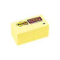 Post-it − Feuillets super collants de 1 7/8 po x 1 7/8 po − feuillets jaune canari − 900 feuilles − paquet de 10-La technologie adhésive révolutionnaire permet à vos feuillets d’adhérer solidement à davantage de surfaces