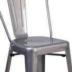 Flash Furniture - Tabouret de comptoir à enduit lustré de 24 pouces de hauteur pour l'intérieur avec dossier-Taille du siège: 14 po larg. x 14 po prof.