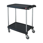 Mycart – Chariot utilitaire, 300 lb, 2 tablettes, 16 x 35 1/2 po (MY1627-24BL)-Nombre de tablettes : 2