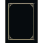 Geographics – Couvertures pour documents et certificats, texture de lin, 9 3/4 po x 12 1/2 po, noir, paq./6-Bordure exquise en aluminium doré