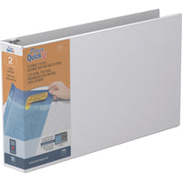 Classeur QuickFit (11 po x 17 po) Angle 2 po à 3 anneaux de Davis Group, blanc-Blanc