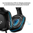 Logitech - Casque de jeu filaire G432 - PC - Noir-Le contrôle du volume est à portée de main