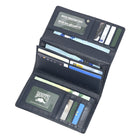 Roots - Femme Grand Portefeuille Pochette avec Chéquier Amovible - Bleu marine-8