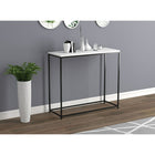 Safdie & Co. 31L Table Console - Métal Noir - Blanche-Ambiance moderne et contemporaine.
