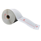 Premium Tape - 4 x 8 po (102 mm x 203 mm) Étiquettes Thermiques Directes - Noyau de 3 po (76 mm) - Paquet de 4-Blanc