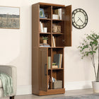 Sauder - 435133 La Collection HomePlus Meuble de rangement - Finition Sienna Oak-Panneau arrière fermé avec passe-câbles pour éliminer l'encombrement inesthétique des cordons.