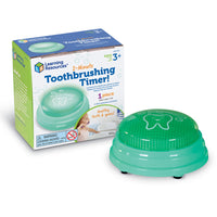Learning Resources - Minuterie de brosse à dents, paquet de 3-facile à utiliser : Suivez cette minuterie de salle de bain pour les étapes simples des enfants - appuyez sur la minuterie, préparez votre pinceau, puis commencez à brosser. Lorsque la minuterie atteint 2 minutes, vous entendrez un peu « tout est fait ! » scintillement !