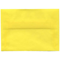 JAM Paper Enveloppes translucides A1, jaune primaire, 250/paquet-Enveloppes en papier translucide jaune primaire