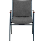 Flash Furniture – Chaise empilable robuste à revêtement vert et rembourrage de 3 po Hercules, avec accoudoirs, 4/pqt-Style contemporain