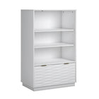 Sauder - 434924 La Collection Morgan Main Bibliothèque - Finition White-Deux tablettes réglables. 
