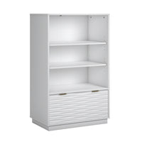 Sauder - 434924 La Collection Morgan Main Bibliothèque - Finition White-Deux tablettes réglables. 