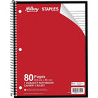 Hilroy 1-Subject Notebook - 10-1/2" x 8" - 80 Pages - Assorted Colours-Made in Canada