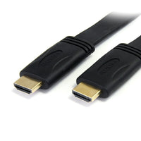 StarTech  Câble plat HDMI haute vitesse avec Ethernet, Câble HDMI Ultra HD 4K x 2K, HDMI vers HDMI, M/M, 10 pi-La conception du câble plat HDMI convient à tous les espaces restreints, ce qui le rend idéal pour les parcours de cables difficiles d’accès