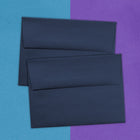 JAM Paper Enveloppes format livret à fermeture gommée, 5 1/4 x 7 1/4 po, bleu marine, 100/pqt-Fermeture : gomme