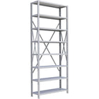 Metalware – Étagère enclenchable RK323, 8 tablettes, 36 x 18 x 88 (po), gris pâle-Système de tablettes ajustables offrant un espace de rangement solide, mais économique qui convient à vos besoins