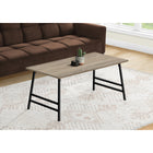 Monarch Specialties - 3792 Table De Salon - 40 po L/Taupe Fonce/Metal Noir-DeTAILS PENSeS - Des lignes epurees et un design reflechi rendent cette table basse ideale pour les petits espaces.